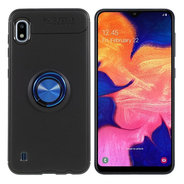 Ringo Samsung Galaxy A10 cover - Sort / Blå Blue