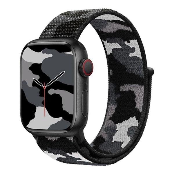 Apple Watch Series 8 (41mm) stealth camouflage nylon urrem - Sort Black