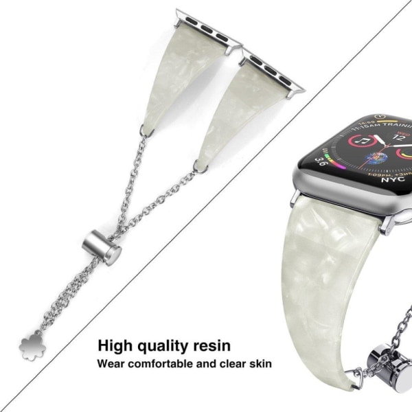 Apple Watch Series 5 40mm elegant watch band - White Vit
