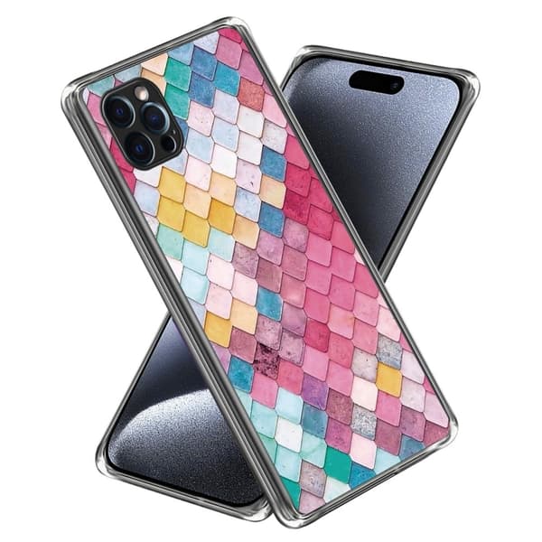 Deco iPhone 15 Pro Max cover - Regnbue Rombe Multicolor