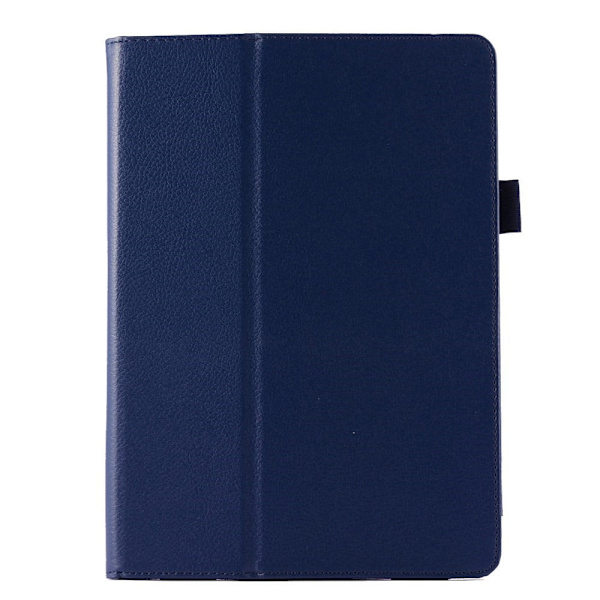 Lychee Texture Folio Stand Läder Smart Case iPad Air 2 - Mörkblå Blå