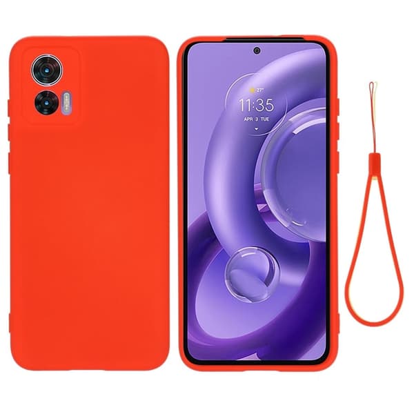 Matte Liquid silikone cover til Motorola Edge 30 Neo - Rød Red