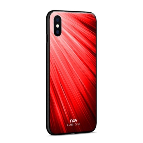 NXE iPhone Xs Max etui med mønster - Rød Red