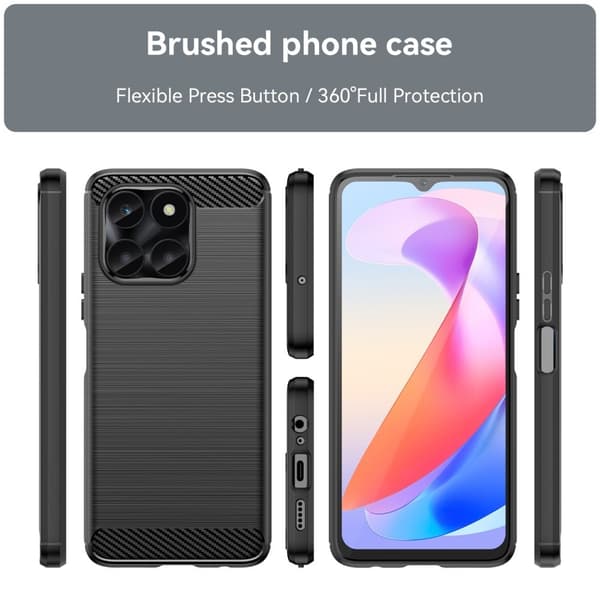 Carbon Flex Etui Honor X6a 4g - Svart Black