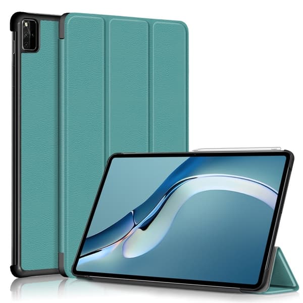 Huawei MatePad Pro 12,6 tommer (2021) tri-fold PU læder flip case - Grøn Green