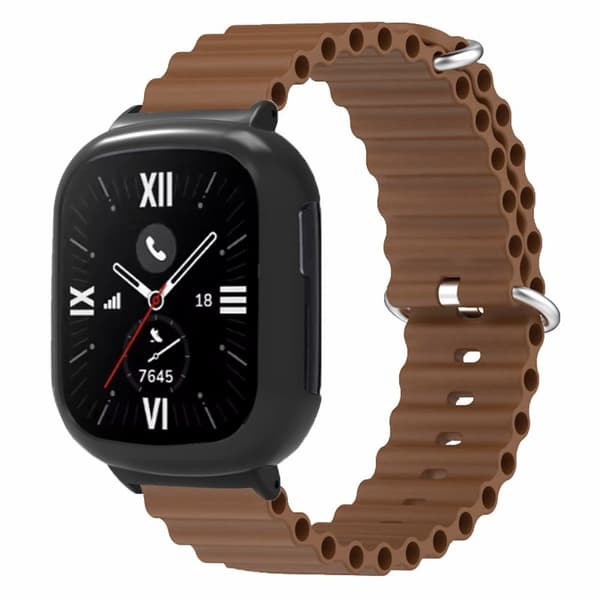 Honor Watch 4 håndledsrem udskiftning Fleksibel rem med urkasse - Brun Brown