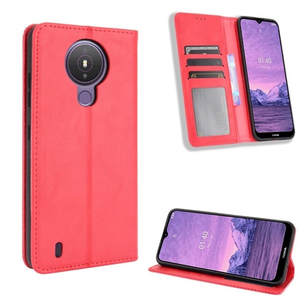 Bofink Vintage Nokia 1.4 Læder etui - Rød Red