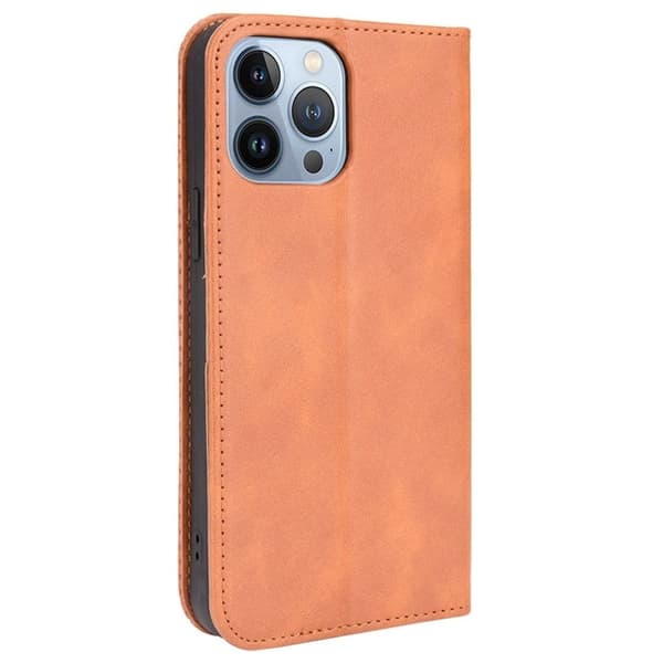 Bofink Vintage iPhone 14 Læretui - Brun Brown