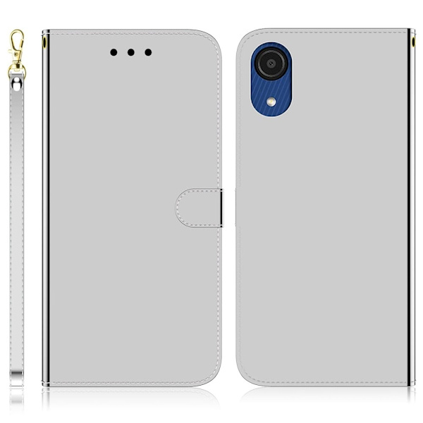 Mirror Samsung Galaxy A03 Core Flip Etui - Sølv Silver grey