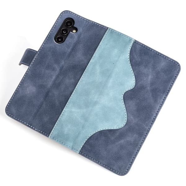 Tofarget lærdeksel for Samsung Galaxy A14 - Blå Blue