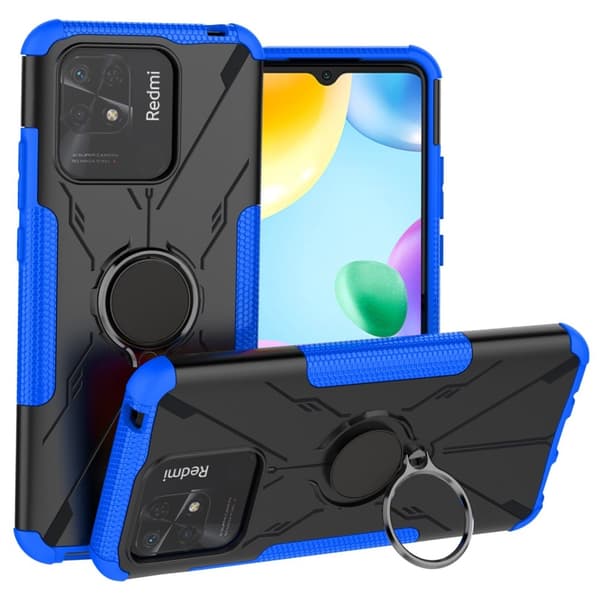 Kickstand-deksel med magnetisk ark for Xiaomi Redmi 10 Power / Redmi 10C - Blå Blue