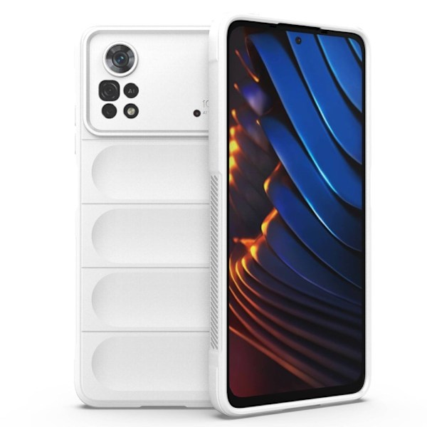 Mjukt greppformat Xiaomi Poco X4 Pro 5G skal - Vit Vit