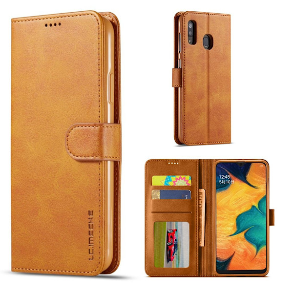 LC.IMEEKE Samsung Galaxy A20e Flip kotelot - Ruskea Brown