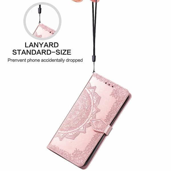 Mandala Nokia C21 Flippetui - Rose Gull Pink