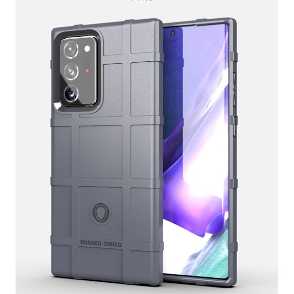 Rugged Shield Samsung Galaxy Note 20 Ultra kotelot - Harmaa Silver grey