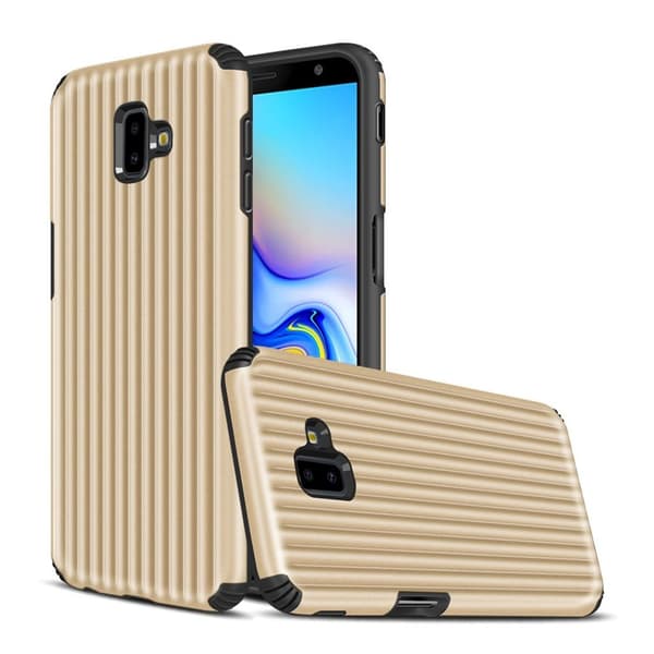 Samsung Galaxy J6 Plus (2018) koffert hybridetui - Gull Gold