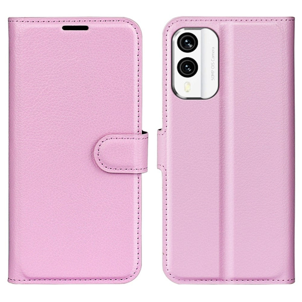 Klassisk Nokia X30 Flip Etui - Lyserød Pink