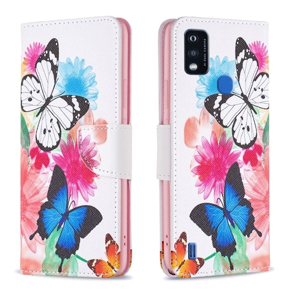 Wonderland ZTE Blade A51 flip kuoret - Kaksi Perhosta Multicolor