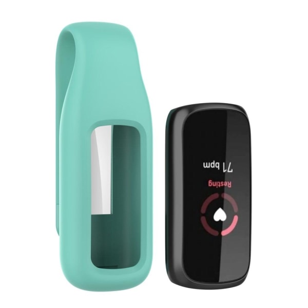 Fitbit Luxe silicone cover with clip holder - Green Green