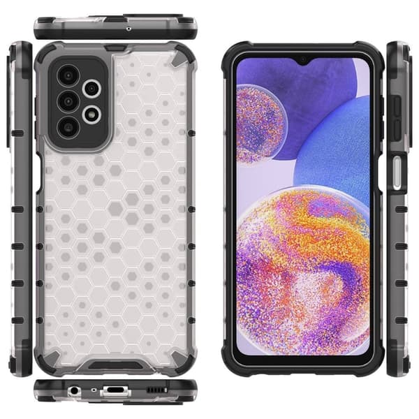 Bofink Honeycomb Samsung Galaxy A23 deksel - Grå Silver grey