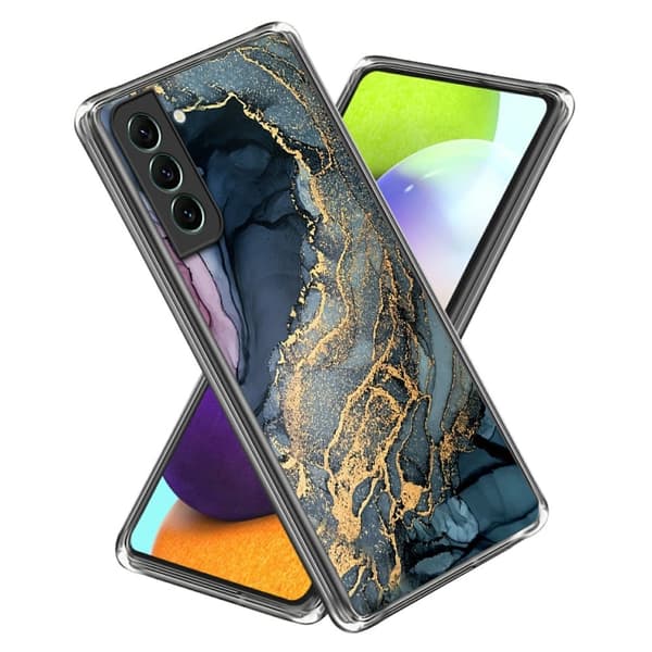 Marmordesign Samsung Galaxy S24 deksel - Style K Gold