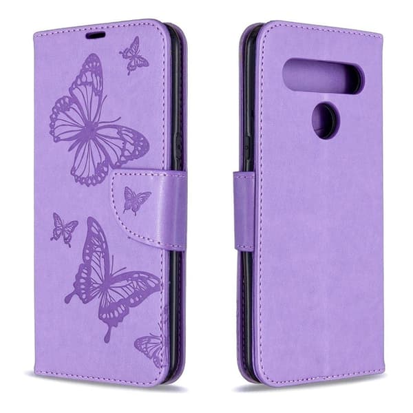 Butterfly LG K61 Etui - Lilla Purple