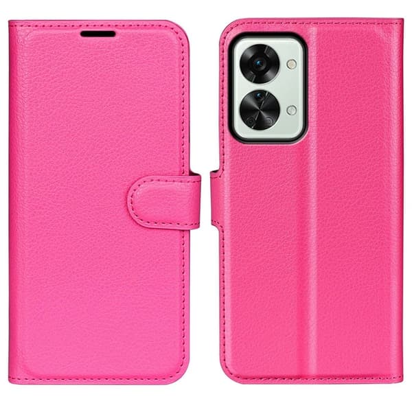 Classic OnePlus Nord 2T flip etui - Rose Pink
