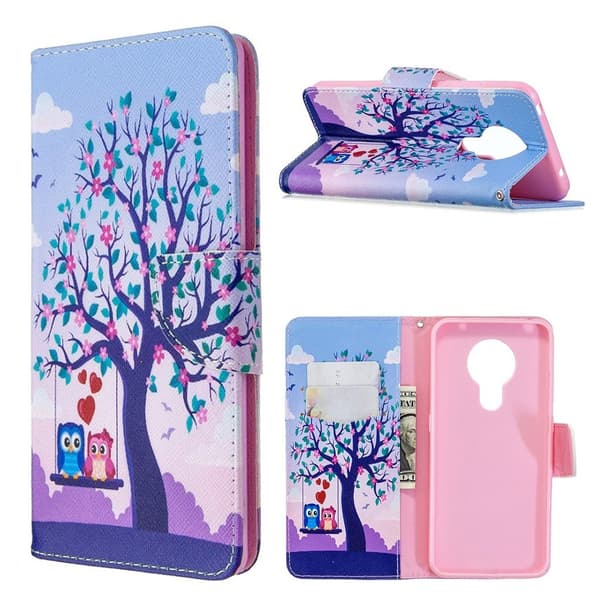 Wonderland Nokia 5.3 flip-etui - Tre Og Ugler Multicolor