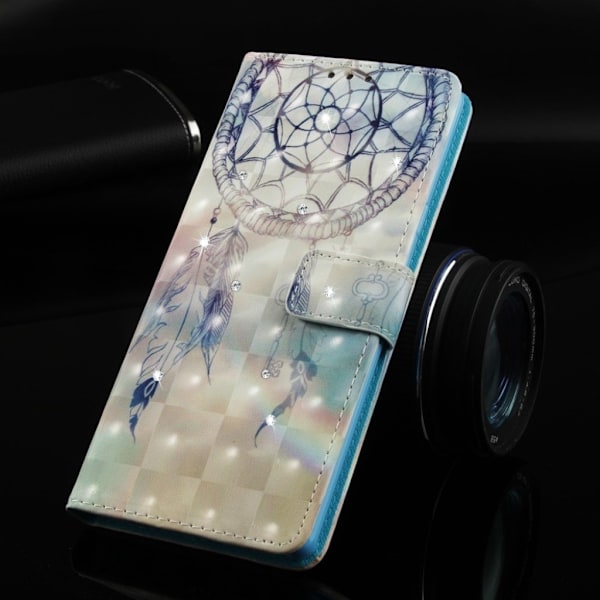 iPhone Xs Max flipfodral i läder med strassdekor - Drömfångare I Himlen multifärg