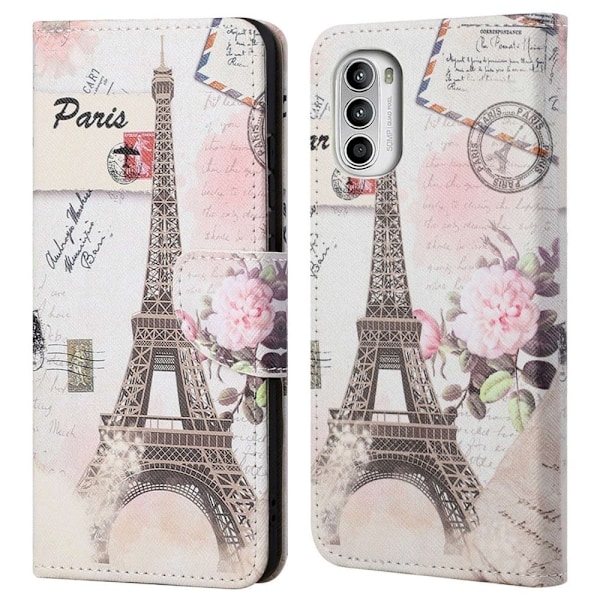 Wonderland Motorola Moto G52 flip etui - Tårn Multicolor