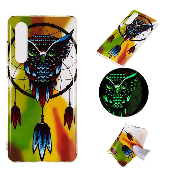 Huawei P30 Hohtava kuvioitu suojakotelo - Pöllö Unisieppari Multicolor