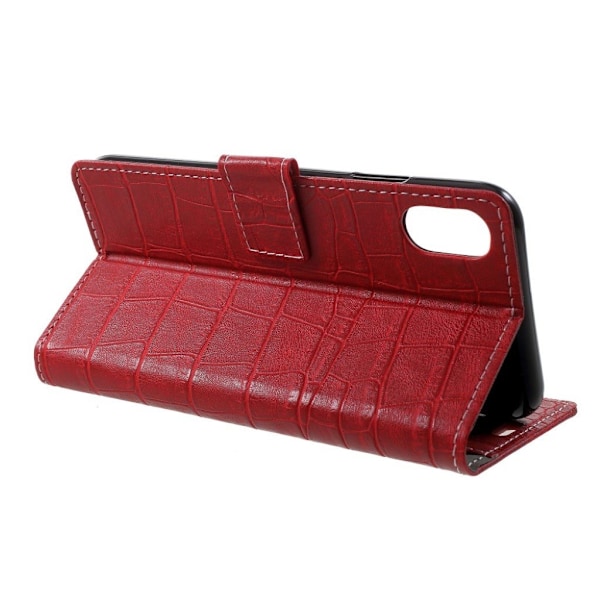 Croco iPhone Xs Max cover - Rød Red