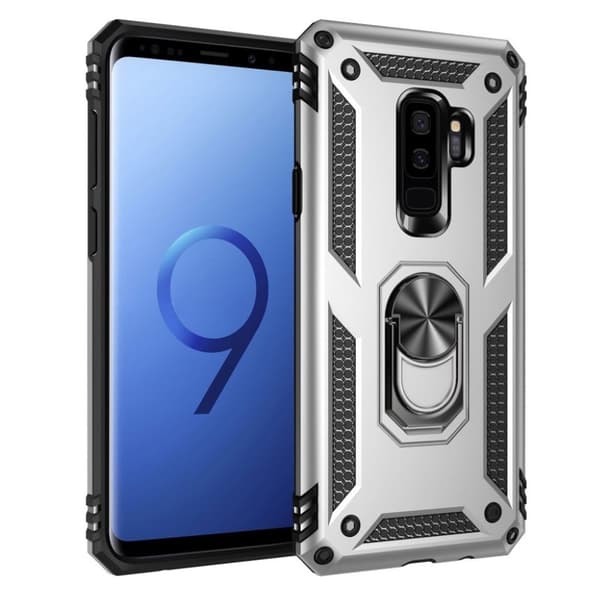 Bofink Combat Samsung Galaxy S9 Plus kotelot - Hopea Silver grey