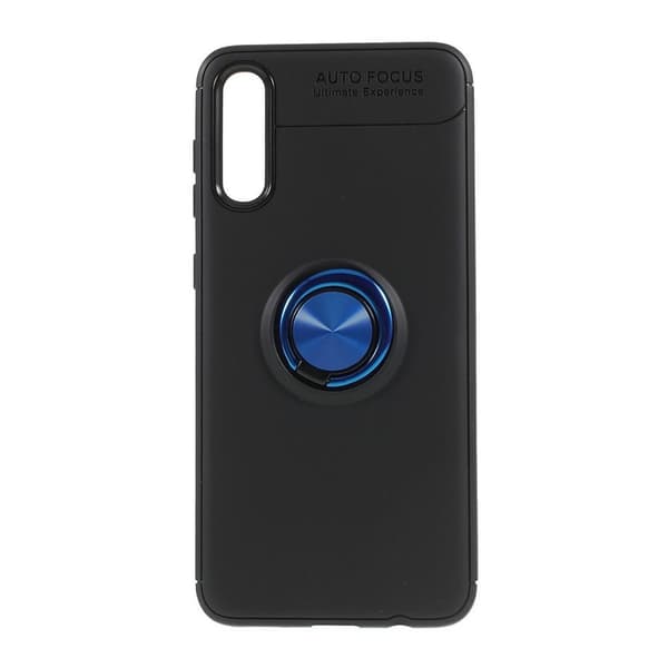 Samsung Galaxy A70 finger ring case - Sort / Blå Blue