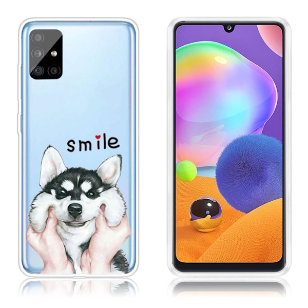 Deco Samsung Galaxy A31 Cover - Hund White