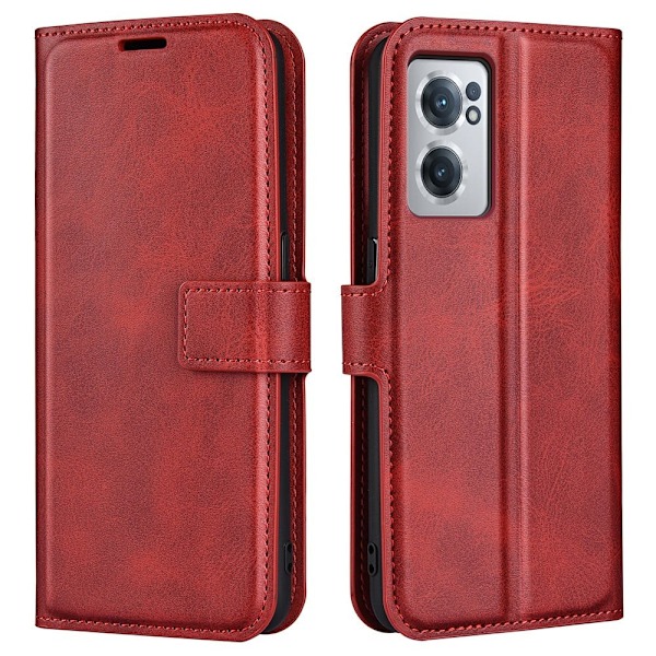OnePlus Nord CE 2 5G nahkainen lompakokkotelo - Punainen Red