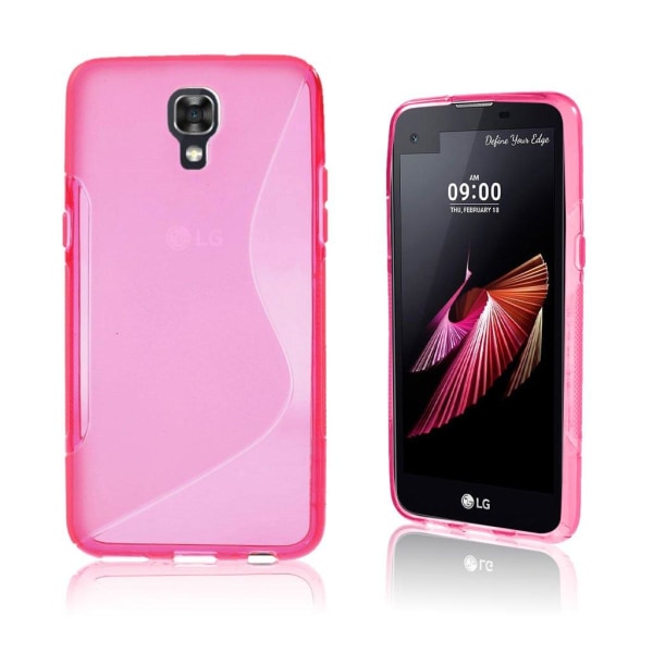 Lagerlöf LG X Screen cover med s-kurvet mønster - Hot Pink Pink