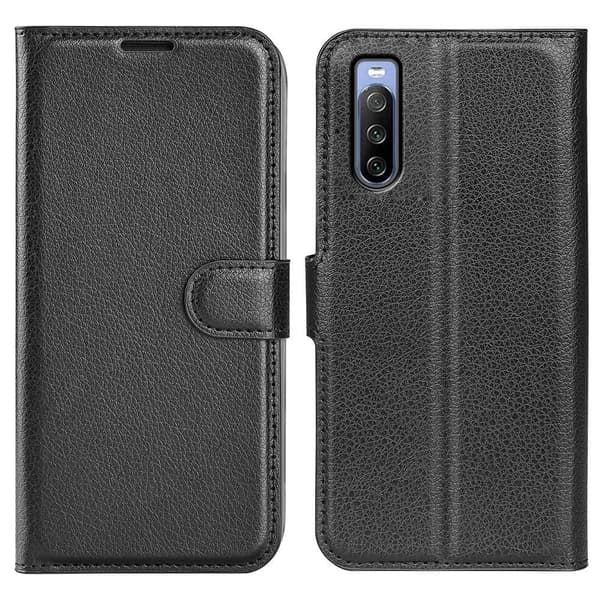 Klassisk Sony Xperia 10 IV flip etui - Sort Black