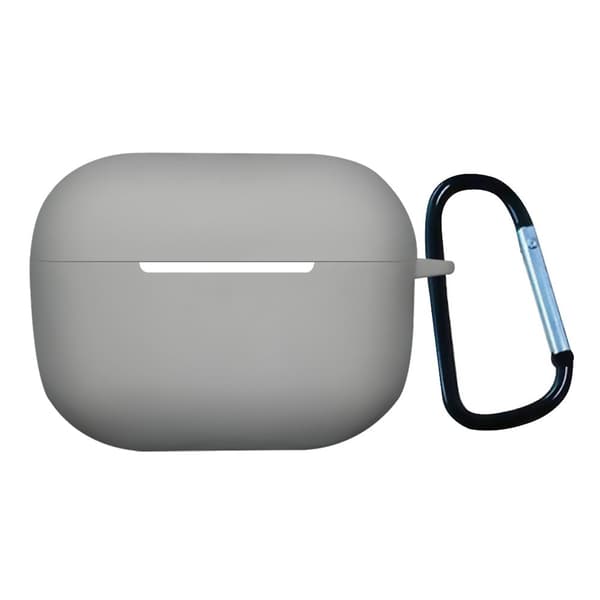 1,3 mm AirPods Pro 2 silikoneetui med spænde - Milk Way Grå Silver grey