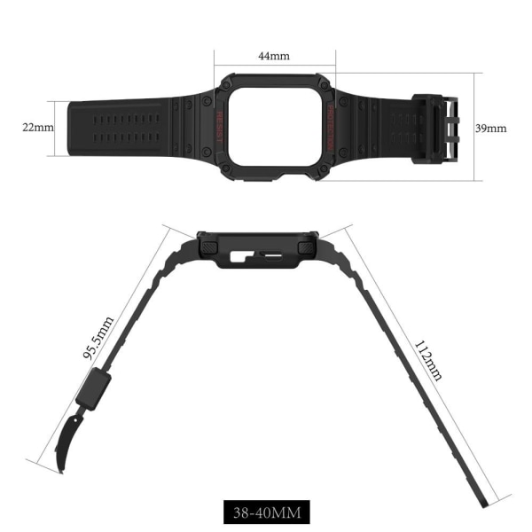 Apple Watch (41mm) unique TPU watch strap - Matte Transparent / Rosa
