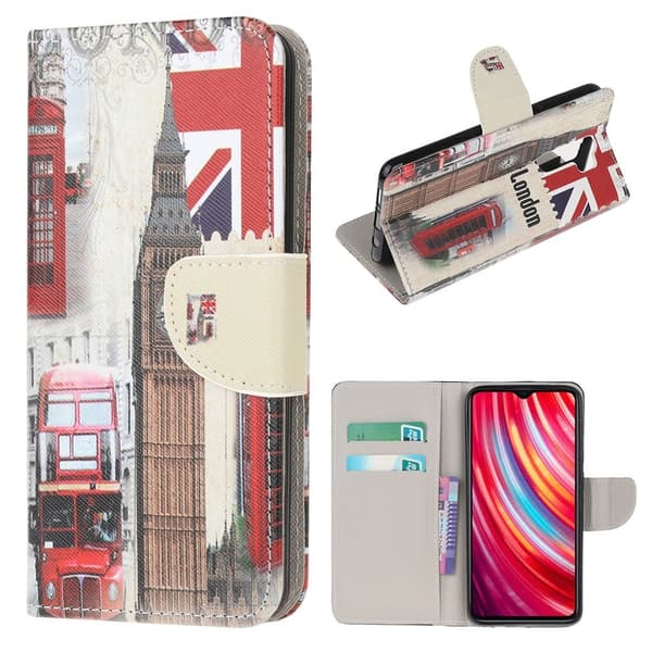 Wonderland Xiaomi Redmi Note 8 Pro flip-etui - Big Ben Og Britisk Flagg Multicolor