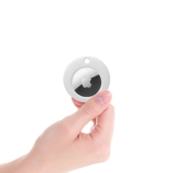 AirTags silicone round shape cover - White Vit