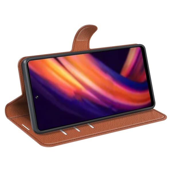 Classic Motorola Edge 30 Pro / Edge X30 Läppäkotelo - Ruskea Brown