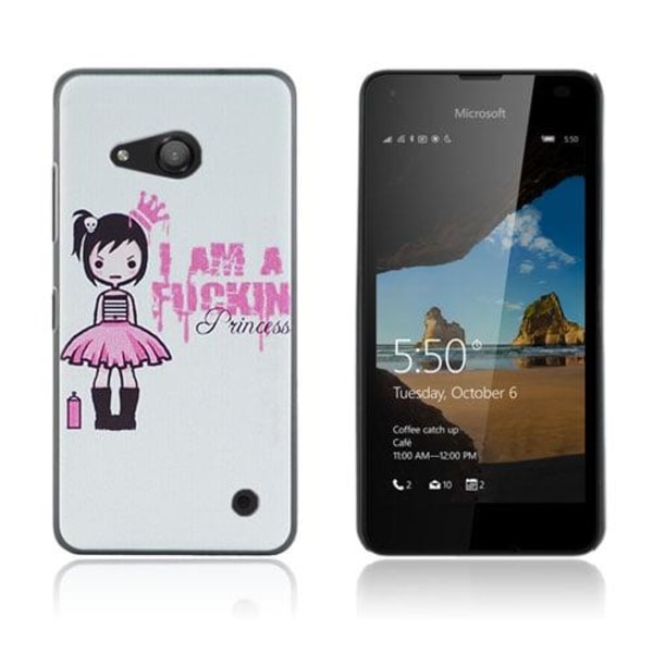 Persson Microsoft Lumia 550 Hard Case - Cute Girl and English Ch Multicolor
