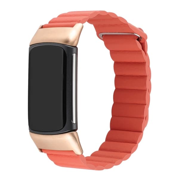 Fitbit Charge 5 aito nahkakellon hihna - Oranssi Orange