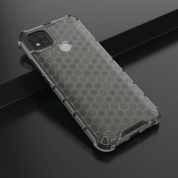 Bofink Honeycomb Xiaomi Redmi 9C kotelot - Harmaa Silver grey