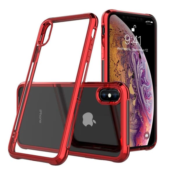 LEEU DESIGN iPhone Xs Max galvanisert deksel - Rød Red