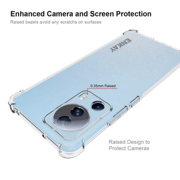 ENKAY genomskinligt droppsäkert fodral för Xiaomi Civi 2 Transparent