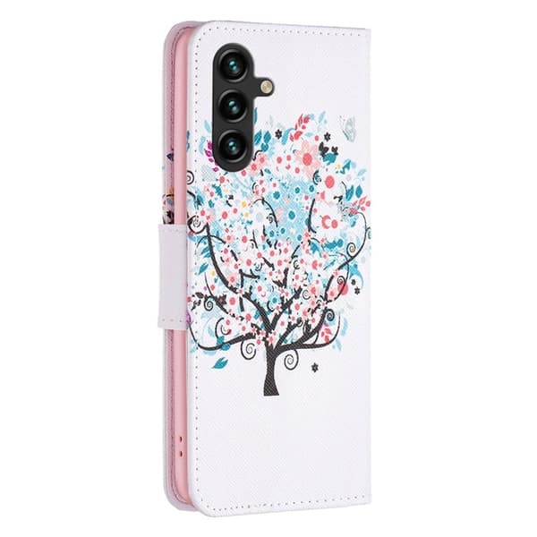 Wonderland Samsung Galaxy A14 Läppäkotelo - Flower Puu Multicolor
