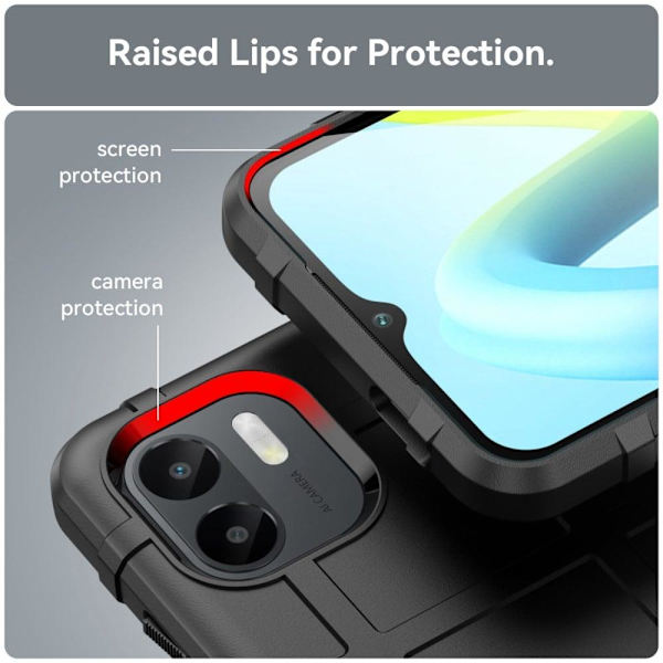Rugged Shield Xiaomi Redmi A1 skal - Svart Svart